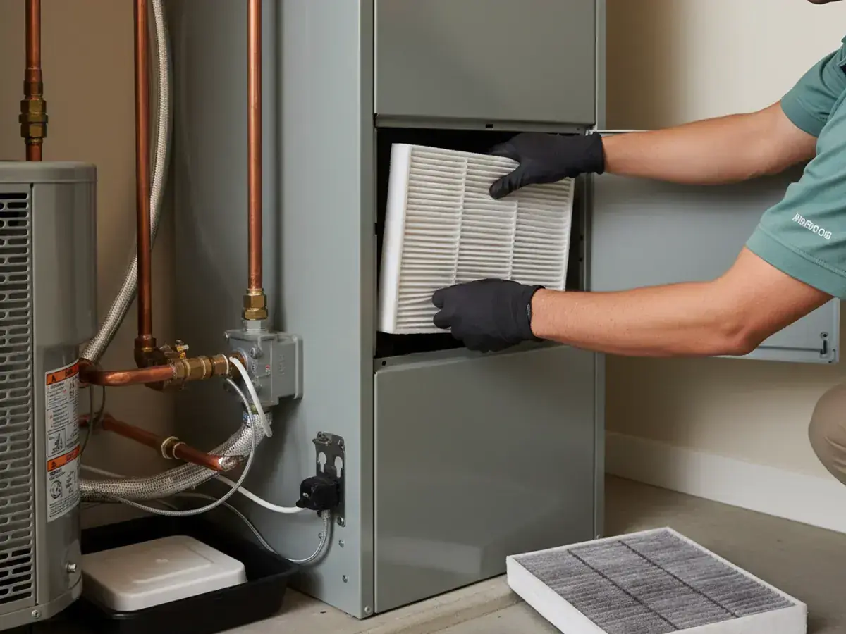 Maintenance work by a licensed HVAC technician in the Tucson area